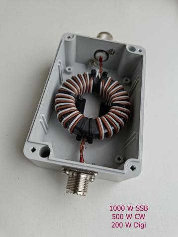 Mantelstroomfilter (1:1 balun) 1kW voor HF (1,8-30 MHz) F/F beschikbaar voor biedingen