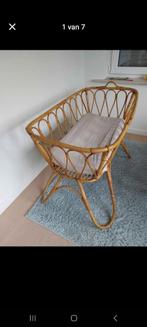 Retro rotan wiegje in mooie staat, Ophalen, Zo goed als nieuw, Minder dan 140 cm, Matras