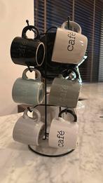 Knappe set van 6 koffietasjes en -ondertasjes, Enlèvement, Comme neuf