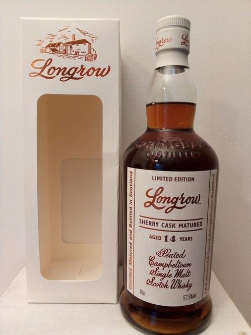 Longrow 14 y sherry cask matured, Verzamelen, Wijnen, Zo goed als nieuw, Ophalen of Verzenden