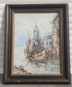 Huile sur toile marine signe florence, Antiquités & Art, Enlèvement ou Envoi