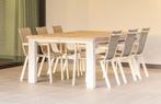 Tuinset (tafel + 6 stoelen) - Teak blad - Bristol, Chaise, Salons de jardin, 8 places, Utilisé
