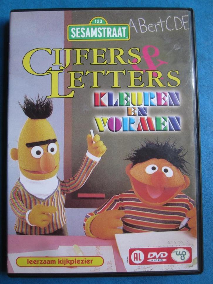 Sesamstraat - Cijfers & letters - kleuren en vormen, Cd's en Dvd's, Dvd's | Kinderen en Jeugd, Zo goed als nieuw, Tv fictie, Educatief