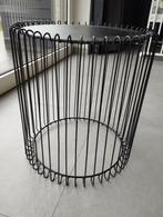 Bijzettafel zwart, Huis en Inrichting, Minder dan 55 cm, Gebruikt, Metaal of Aluminium, Rond