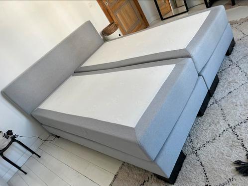 Lichtgrijze Boxspring 180x210 Swiss Sense in prima staat!, Huis en Inrichting, Slaapkamer | Boxsprings, Zo goed als nieuw, 180 cm