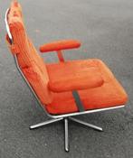 Vintage draaistoel soort Bauhaus toepassing draagvering band, Oranje, Gebruikt, Bureaustoel, Ophalen