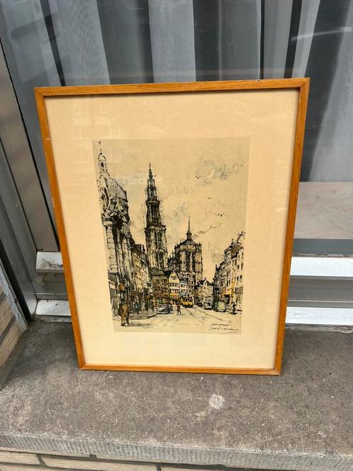 Aquarel, Jan Korthals, Antiek en Kunst, Kunst | Tekeningen en Fotografie, Ophalen
