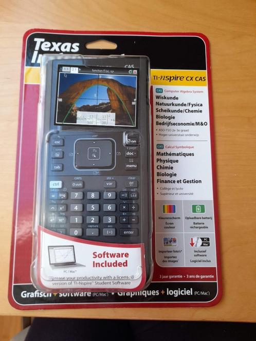 Nieuwe TI-Nspire CX CAS grafische rekenmachine + software, Diversen, Rekenmachines, Nieuw, Grafische rekenmachine, Ophalen