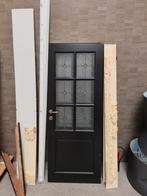 Houten deur glas in lood, Doe-het-zelf en Bouw, Deuren en Vliegenramen, Ophalen, Gebruikt, Glas