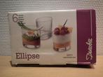 6 glazen (Ellipse Durobor) H6,5/L 6/l 4,5 cm., Glas of Glazen, Verzenden, Overige stijlen, Glas
