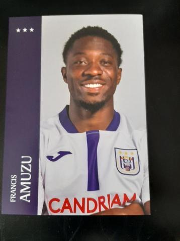 Anderlecht originele kaart Francis Amuzu (7) 15cmx21cm Rsca beschikbaar voor biedingen