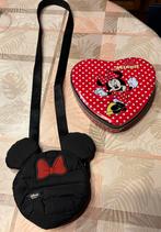 Minnie mouse schoudertasje in blikken hartvormig doosje., Enlèvement ou Envoi, Comme neuf