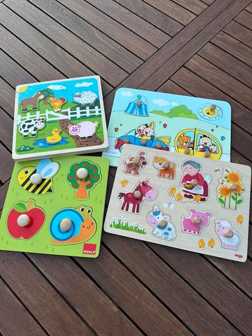 4 magnifiques puzzles en bois  disponible aux enchères