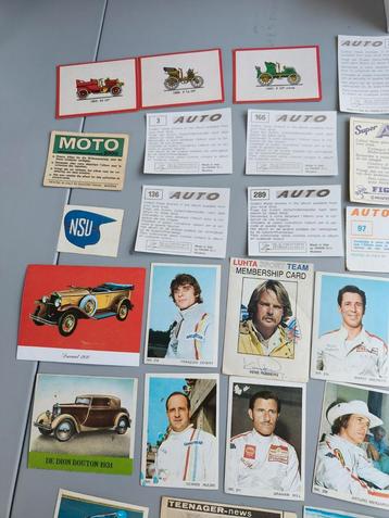 Allerlei stickers met auto's, ook panini beschikbaar voor biedingen