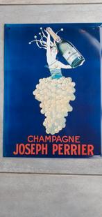 Plaque publicitaire métallique, champagne Joseph Perrier, Collections, Enlèvement, Utilisé