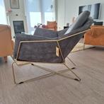 Prachtige design echt leren zetel, lounge, fauteuil, Ophalen, Zo goed als nieuw
