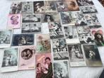 Lot van 29 oude wenskaarten, Verzamelen, Ophalen of Verzenden, Voor 1920, Gelopen