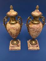 Garniture de cheminee Casselotte vase bronze et marbre, Antiquités & Art, Enlèvement ou Envoi