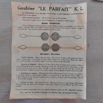 Oud reclamepamflet wafelijzer, Enlèvement ou Envoi