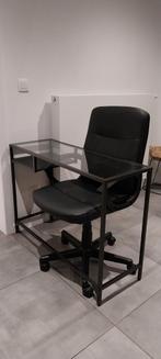 Glazen bureau met bureaustoel, Ophalen of Verzenden