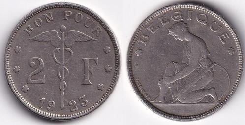 BELGIQUE BON POUR 2 FRANCS 1923 (Lot de 10), Timbres & Monnaies, Monnaies | Belgique, Série, Envoi