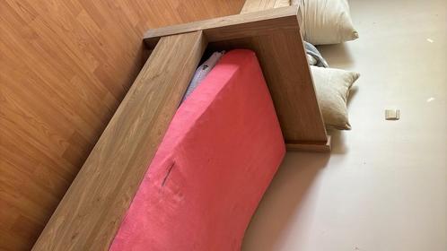 bed 90x200, Huis en Inrichting, Slaapkamer | Bedden, Gebruikt, Eenpersoons, 90 cm, 200 cm, Hout, Bruin, Ophalen
