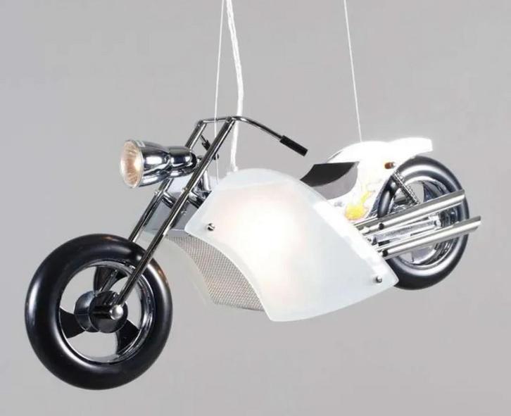 Verlichting motor, hanglamp motorfiets, Huis en Inrichting, Lampen | Hanglampen, Zo goed als nieuw, Ophalen