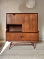 Bar / Buffet scandinave vintage / Louis Van Teeffelen, Huis en Inrichting, Kasten | Buffetkasten, Ophalen, 100 tot 150 cm, Teakhout