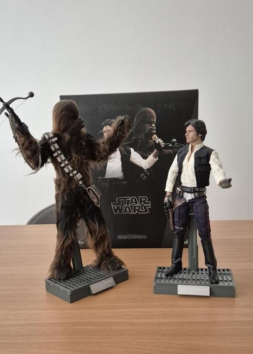 Hot Toys Star Wars A New Hope Han Solo & Chewbacca MMS263, Verzamelen, Star Wars, Zo goed als nieuw, Beeldje of Buste, Ophalen of Verzenden