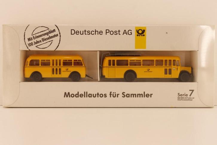 Brekina Deutsche Post Serie 7 - 1/87 HO, Hobby en Vrije tijd, Modelauto's | 1:87, Zo goed als nieuw, Bus of Vrachtwagen, Brekina