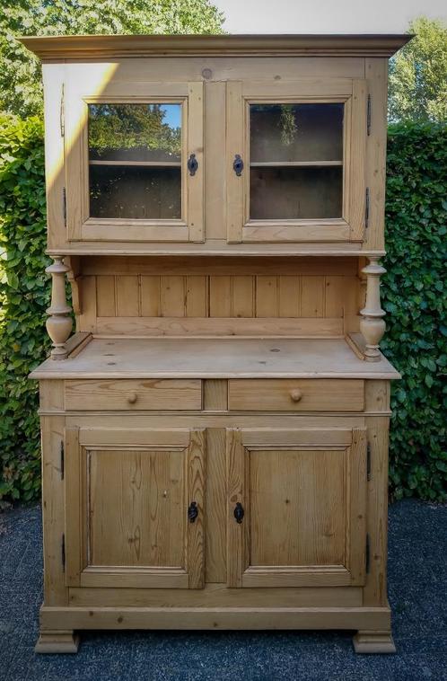 Prachtige antieke massief grenen volhouten buffet kast, Huis en Inrichting, Kasten | Buffetkasten, Gebruikt, 200 cm of meer, 100 tot 150 cm