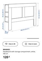 Brimnes IKEA hoofdbord 180 cm, Huis en Inrichting, Slaapkamer | Stapelbedden en Hoogslapers, Ophalen of Verzenden, Gebruikt