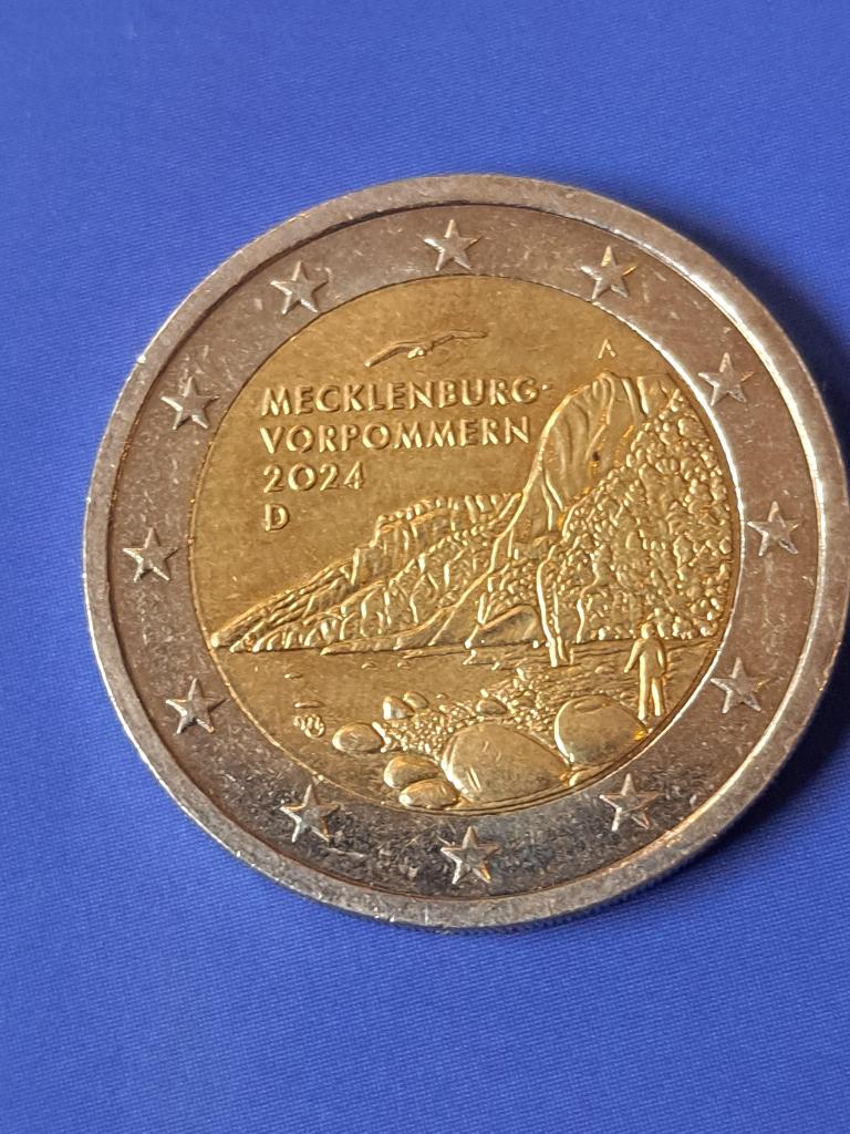 2024 A Allemagne 2 euros Mecklembourg-Poméranie-Occidentale, Envoi, Allemagne, 2 euros, Monnaie en vrac