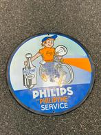 Panneau publicitaire en émail Philips, Utilisé, Enlèvement ou Envoi, Panneau publicitaire