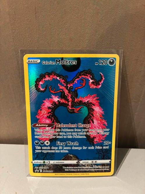 Galarian Moltres #SWSH284 Pokemon Promo, Hobby en Vrije tijd, Verzamelkaartspellen | Pokémon, Zo goed als nieuw, Losse kaart, Foil