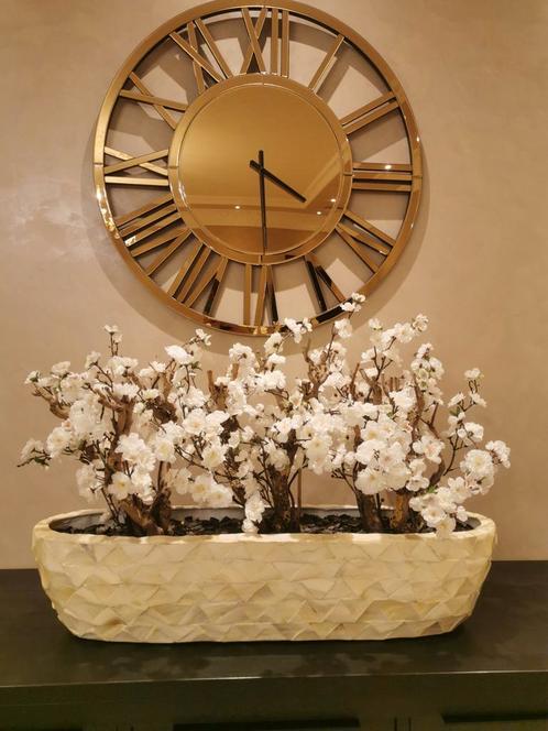 Elegant Bloesemarrangement in Luxe Parelmoer Vaas, Huis en Inrichting, Overige Huis en Inrichting, Nieuw, Ophalen