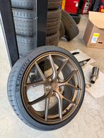 Japan racing sl01 bronze velgen 19 inch + michelein ps4s, Auto-onderdelen, Banden en Velgen, Gebruikt, Banden en Velgen, 235 mm