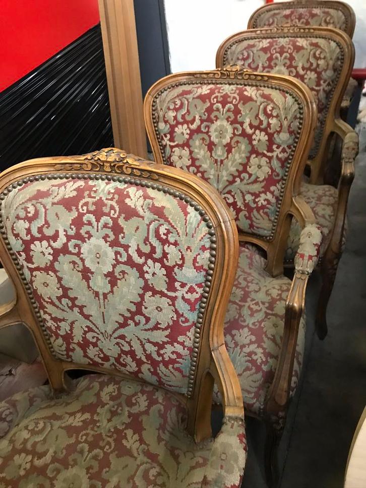 4 antieke zetels Louis XV stijl, Antiek en Kunst, Antiek | Meubels | Stoelen en Sofa's, Ophalen