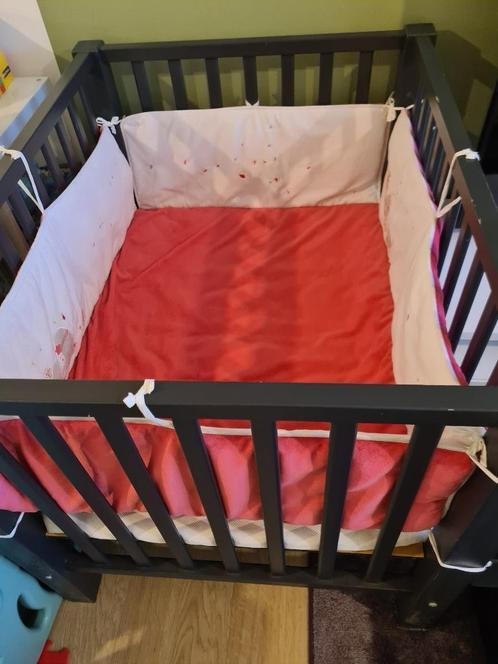 Parc Quax antraciet 2 hoogtes + matras + (toren), Kinderen en Baby's, Babyparken, Gebruikt, Rechthoekig, In hoogte verstelbaar