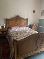 Lit 2 places en chêne, Maison & Meubles, Chambre à coucher | Lits, Enlèvement, Comme neuf, Deux personnes