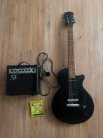 Zwart Elektrisch Gitaar Met Versterker En 5 Extra Snaren, Muziek en Instrumenten, Snaarinstrumenten | Gitaren | Elektrisch, Ophalen