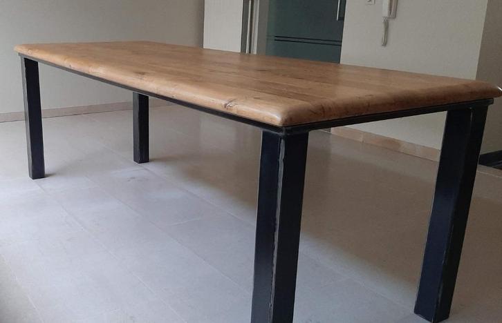 Mooie massief oude eiken eettafel, Huis en Inrichting, Tafels | Eettafels, Gebruikt, Ophalen