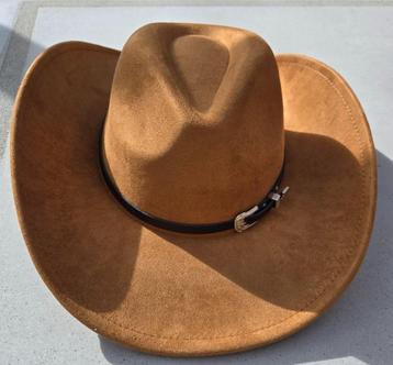 Cowboy Hoed Khaki Met Mooie Riem Met Zilver Gesp (Nieuw) beschikbaar voor biedingen