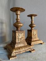 Kandelaars sokkels decoratie decoration socles patina, Antiek en Kunst, Ophalen of Verzenden