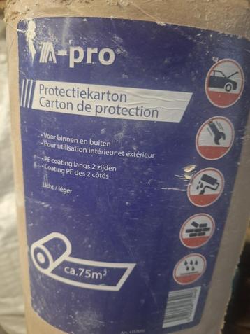 protectiekarton 75m² voor binnen en buiten beschikbaar voor biedingen