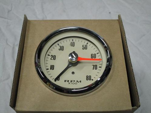 toerenteller Smiths - wit - magnolia - 80mm- CLASSIC MINI ea, Auto-onderdelen, Dashboard en Schakelaars, Mini, Oldtimer onderdelen