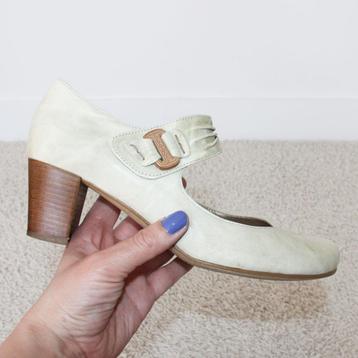 Magnifiques escarpins en cuir Gabor - 30 (taille 6½/40) €50,, Beige, Comme neuf, Envoi, Gabor