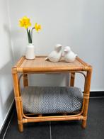 Vintage rotan bijzettafeltje, Maison & Meubles, Tables | Dessertes, Enlèvement, Comme neuf