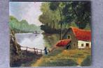 schilderij op houtenpaneeltje  26,5 cm x  21,5  cmcm  potk, Ophalen