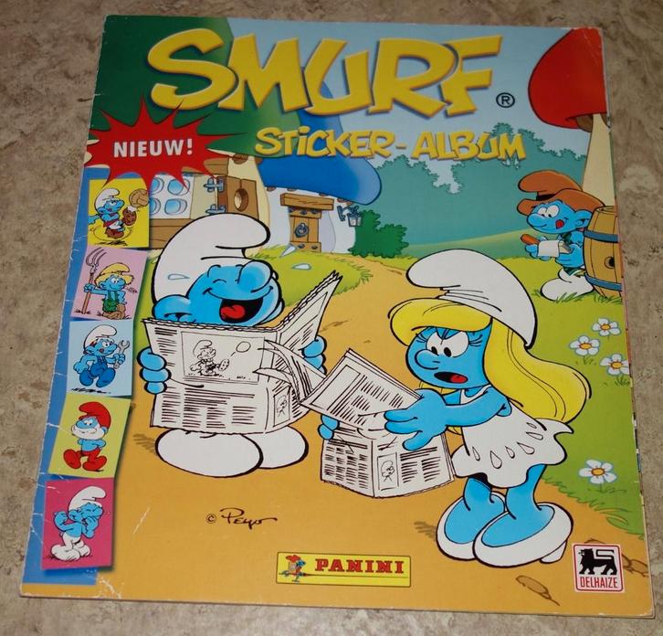 Smurf Sticker album Panini-Delhaize 2008., Verzamelen, Stripfiguren, Gebruikt, Boek of Spel, Smurfen, Ophalen of Verzenden